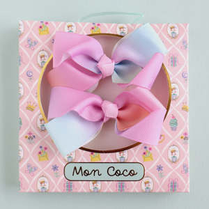 New Arrivals: Mon Coco Hair Bow - Pastel Rainbow