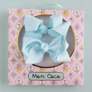 Mon Coco Hair Bow - Light Blue