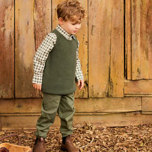 Baby 1: Merino Knit Vest | Thyme
