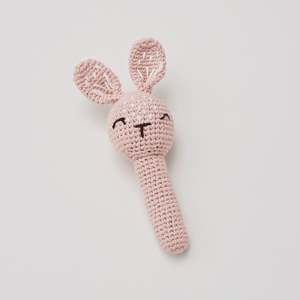 Crochet Bunny Rattle | Blush