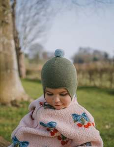 New Arrivals: Cashmere Baby Bonnet | Ivy + Spa Blue Pom