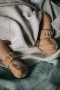 Cashmere Baby Booties | Camel