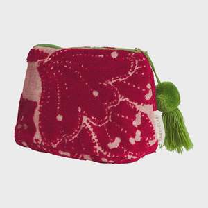 Lucia Terry Pouch - Crimson