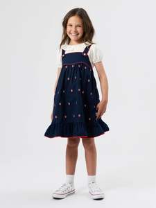 Mini Strawberry Embroidered Dress