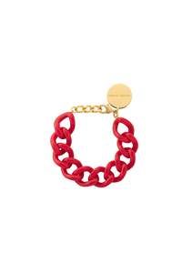 Vanessa Baroni: Vanessa Baroni Flat Chain Bracelet - Red