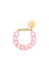 Vanessa Baroni Mini Flat Chain Bracelet - Pink Marble