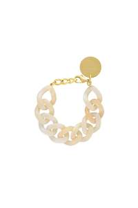 Vanessa Baroni Flat Chain Bracelet - Pearl Marble