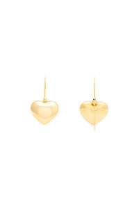 Vanessa Baroni Heart Earrings - Gold