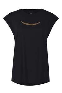 Full Price Product: Husk BEADED TEE - Black