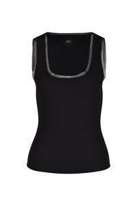 T Shirts Tanks: Husk Rib Tank - Black