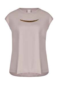 T Shirts Tanks: Husk Beaded Tee - Putty