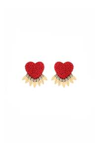 Deepa Gurnani Danika Earrings - Red
