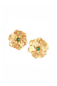 Deepa Gurnani: Deepa Gurnani Jemena Earrings - Emerald