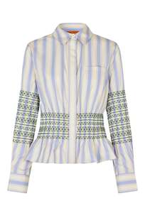 Stine Goya: Stine Goya Gathered Shirt - Stripe