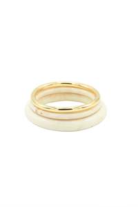 Sita Nevado: Sita Nevado Discs Bangle Set - White