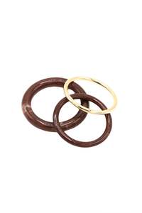 Sita Nevado: Sita Nevado Discs Bangle Set - Brown