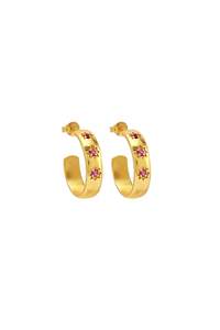 Full Price Husk Jewellery: Husk Salma Hoops - Pink