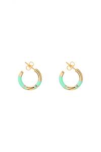 Aurelie Bidermann Positano Mini Hoops - Turquoise