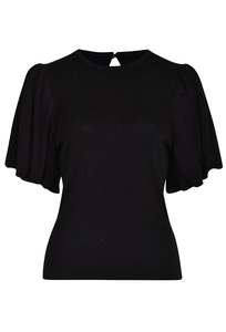 Husk Puff Sleeve Knit - Black