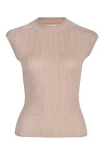 Husk Knitwear: Husk Stripe Rib Knit - Sand