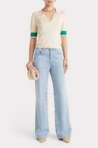 Husk Knit Cuff Polo - Marshmallow