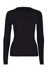 Essentials: Husk Merino Crew - Black