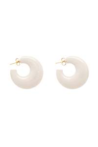 Vanessa Baroni: Vanessa Baroni Moon Earring - White