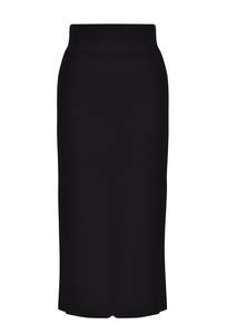 Black For Color Coding: Thom Krom Split Skirt - Black