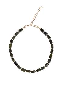 Full Price Product: Alouette Design Barrel Necklace - Olive