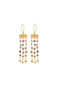 Full Price Husk Jewellery: Husk Diya Earring - Multi Coloured