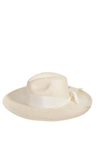 Sarah J Curtis Panama Hat - White