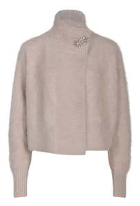 Husk Knitwear: Antalya Crop cocoon - Eggshell