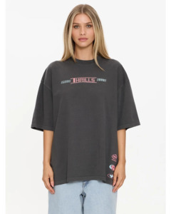 Womens Tops: Thrills Speed Kills Oversized Tee