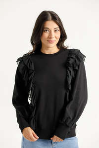 Womens Hoodies Sweats: Homelee Logan Crew