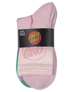 Mens Socks: Santa Cruz Opus Dot Mid Sock 3 Pack