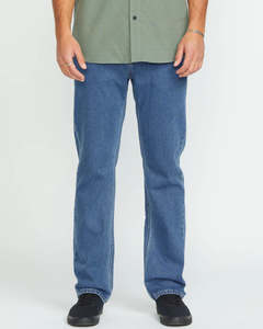 Mens Pants: Volcom Solver Denim Jeans- Standard Issue Blue