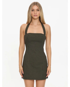 Thrills Lost Control Halter Mini Dress