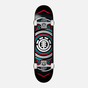Element Hatched Red Blue Skateboard