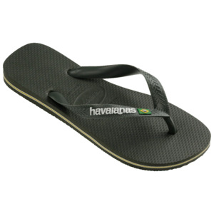 Jandals: Havaiana Brazil Logo Olive Green