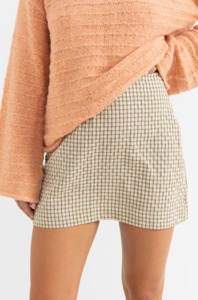 Womens Shorts Skirts: Rhythm Luca Check Mini Skirt