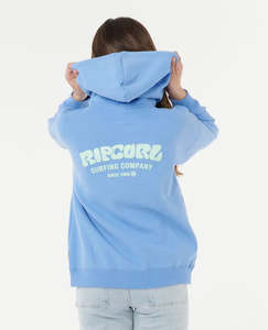 Girls Tops: Ripcurl Surf Puff Girls Hood-Blue