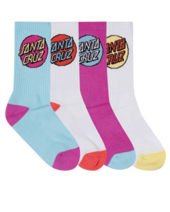 Girls Clothing: Santa Cruz Other Dot Crew Sock 4 Pack