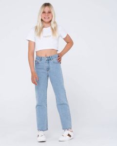 Girls Pants: Rusty Girls High Wide Straight Leg Jean