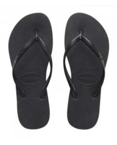 Footwear: Havianas Slim Black Jandal