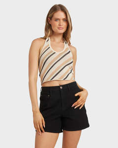 Womens Tops: Billabong All Out Sweater Halter Top