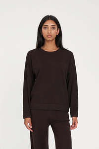 Womens Knitwear: Huffer Merino Neve Crew
