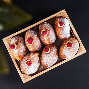 Products: Raspberry custard Donuts - Hyatt Pantry Restaurant - Wynyard Quarter, Auckland - Coffee & Brunch