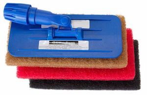 Scrubbing Sponges and Hand Pads: Glitterbug / Doodle Bug Floor Tool c/w 3 Glitterpads