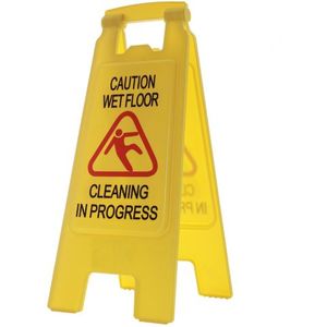 Equipment: Caution Wet Floor Cleaning in Progress' Sign (Yellow)