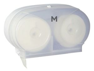 Dispensers: M Wrapped Std Toilet Roll Dispenser White (40mm core)